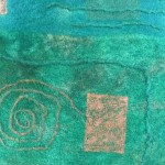 Groene kussenhoes close up