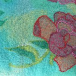 Turqoise rozenkussenhoes close up